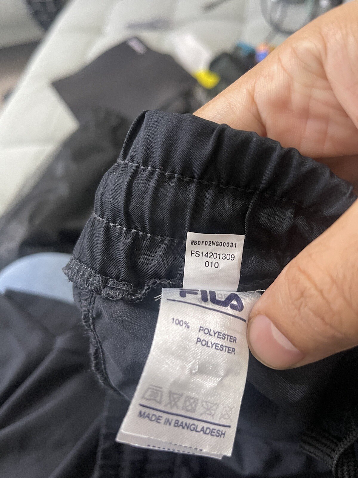 Pantaloncini da uomo FILA alti e grandi taglia XL neri attivi