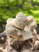 White Apophyllite Stillbite with Sugar Like Inclusion Cluster Bed  AAA+ 213g