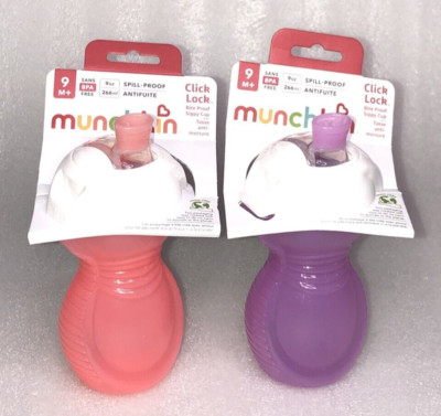 Munchkin Sippy Cup Click Lock Bite Proof Spill Proof 9 oz BPA Free 9+ Months NEW