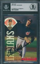 1995 Leaf #370 Orel Hershiser Beckett Authentic Autograph Signed *4099