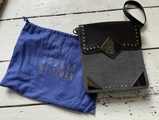 RUSSELL & BROMLEY STUART WEITZMAN WOMENS HANDBAG SHOULDER BAG STUDDED