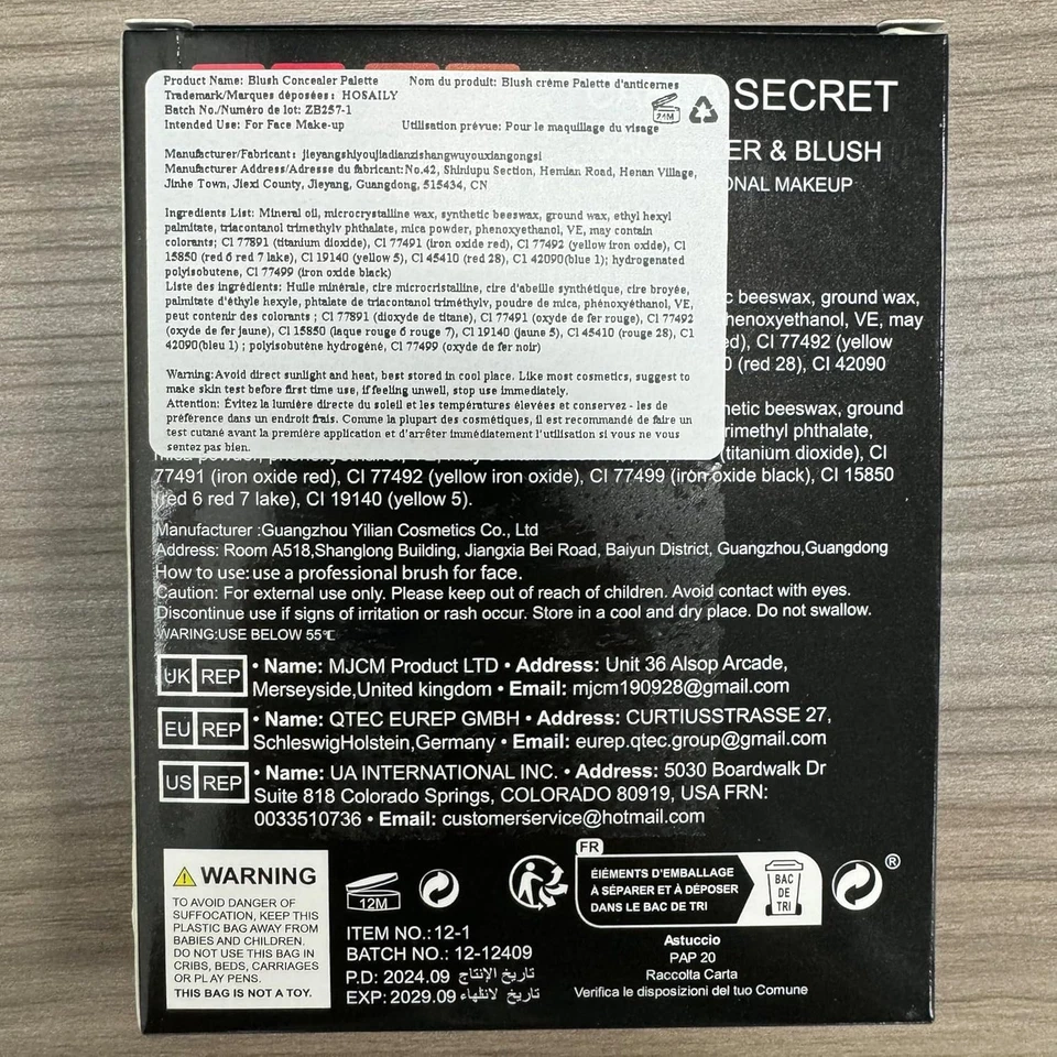 12 Colors Cream Blush Palette, Color Correcting Concealer Foundation Palette - Image 2 of 4