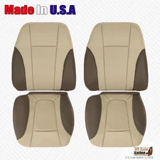 2002 2003 2004 Chevy Trailblazer Driver Passenger Leather Seat Cover 2 Tone Tan