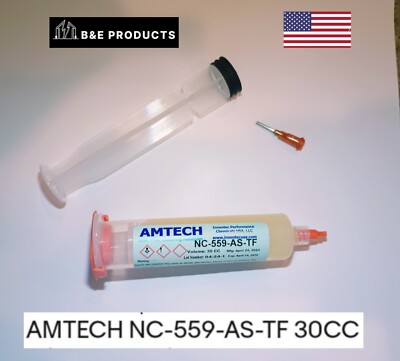GENUINE AMTECH! NC-559-AS-TF 30CC NO CLEAN Micro Soldering ROL0