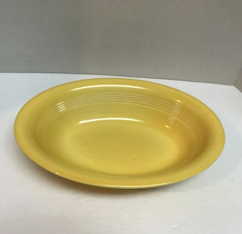 Vintage Homer Laughlin Harlequin Yellow Oval Vegetable Serving Bowl HLC Fiesta