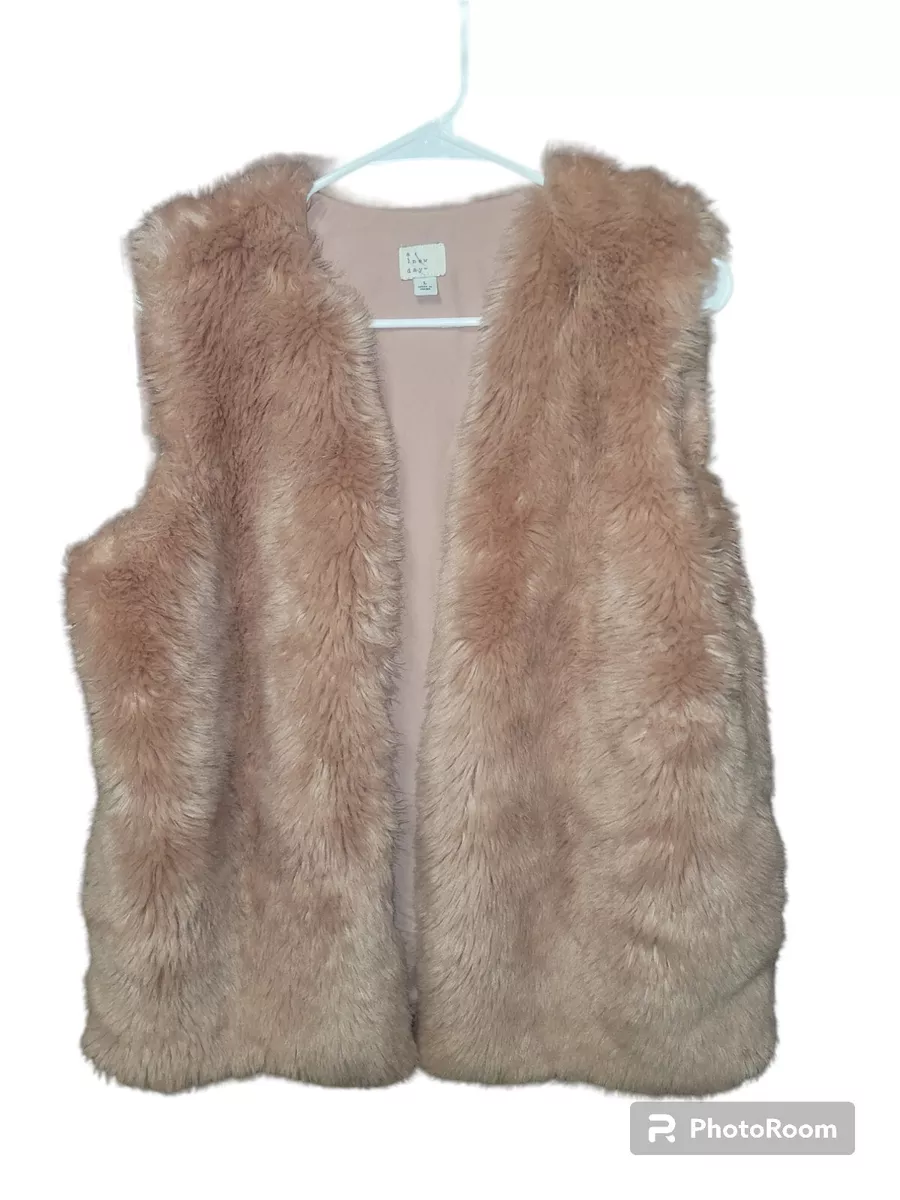 Mauve fur vest sale
