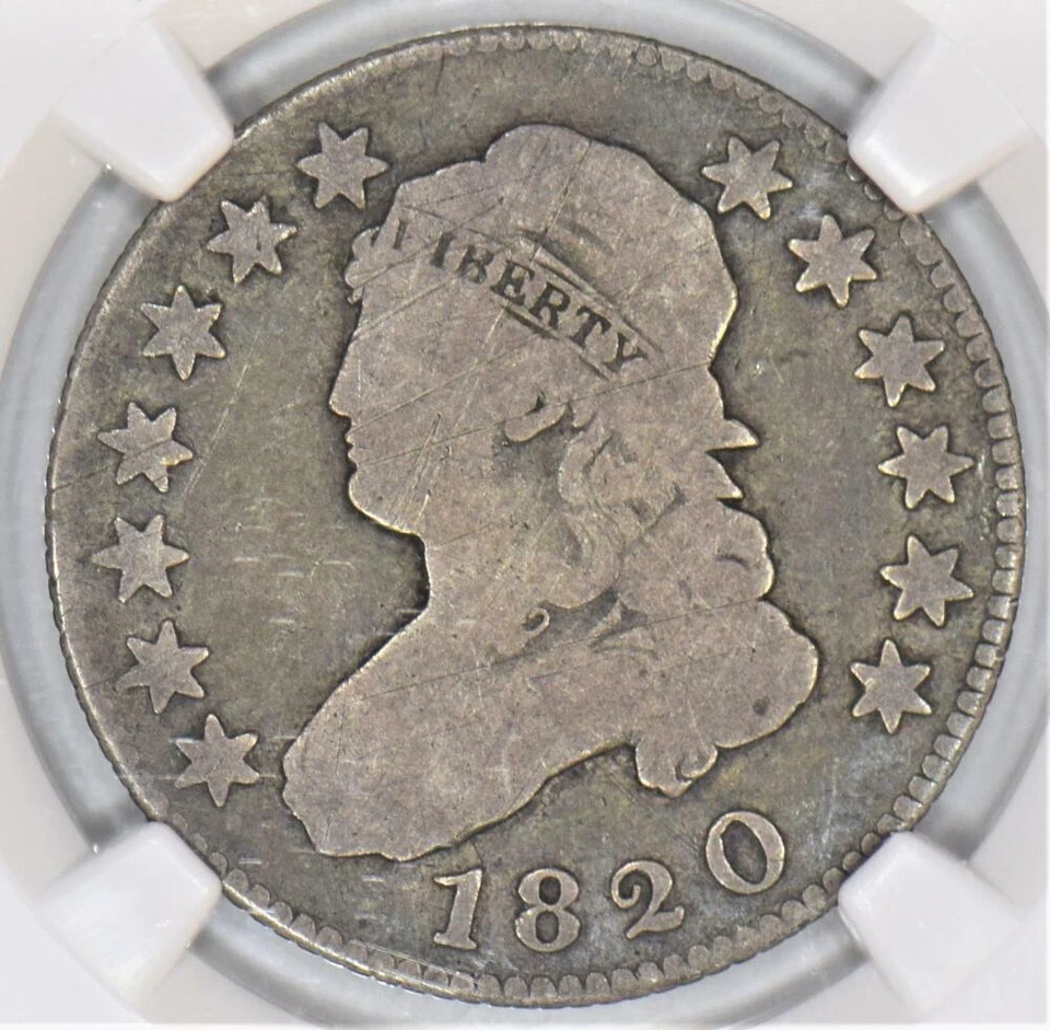1820 Capped Bust Quarter NGC G-4; Large O B-1, R-4 - Image 3 of 4