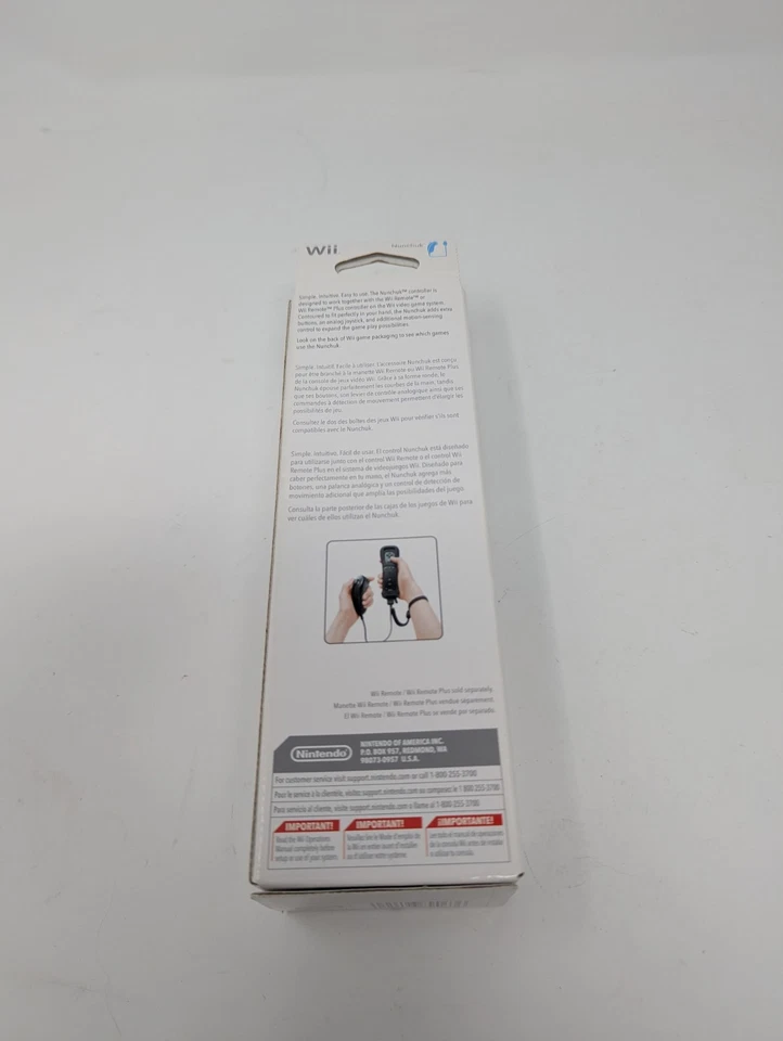 Nintendo Wii Nunchuk Controller Black OEM New Factory Sealed NunChuck - Image 3 of 4