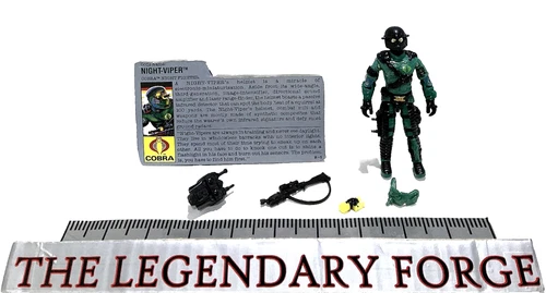 Gi Joe Cobra Night Viper 100% Complete 1989 Vintage Action Figure Outstanding