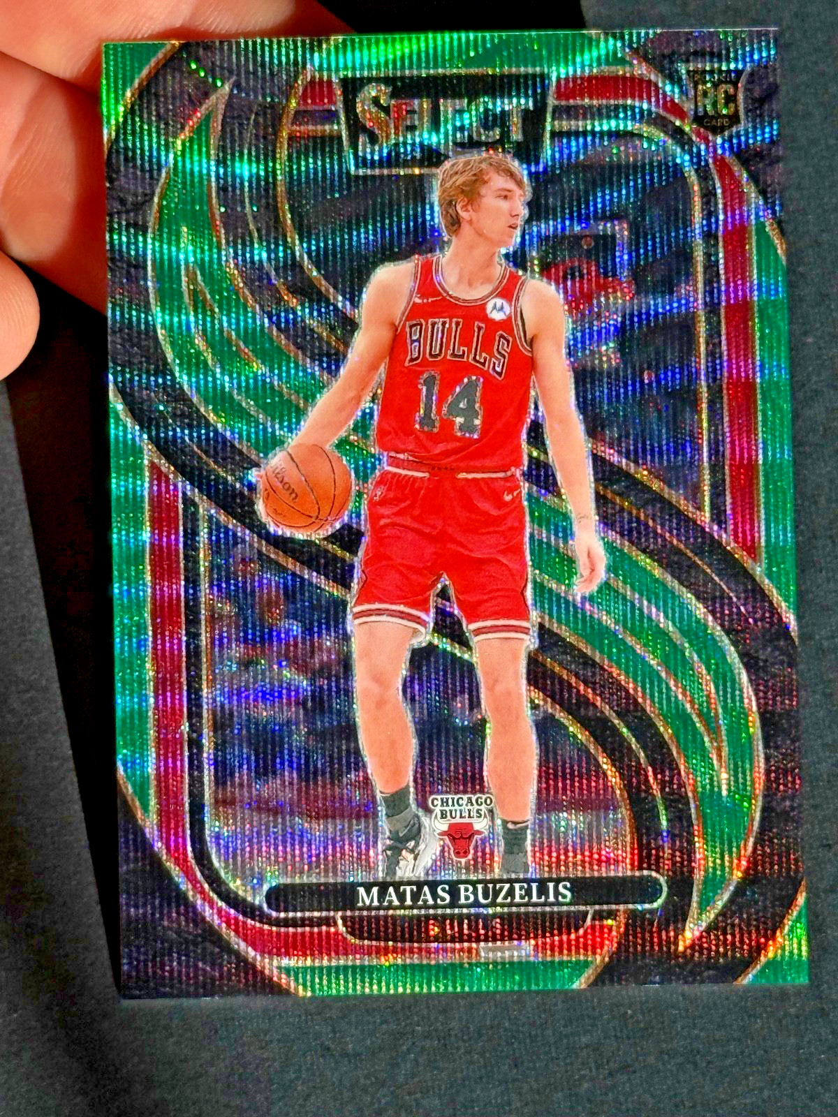 2024-25 Panini Select - Premier Matas Buzelis #16  Green Wave Prizm /50 RC