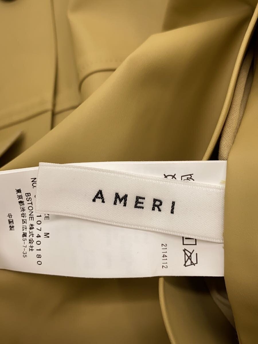 AMERI Fake Leather Coat M Beige Casual Jacket Used - image 3