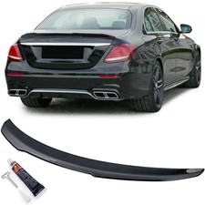 F&uuml;r Mercedes E Klasse W213 2016-2020 Heckspoiler Spoilerlippe Schwarz Glanz