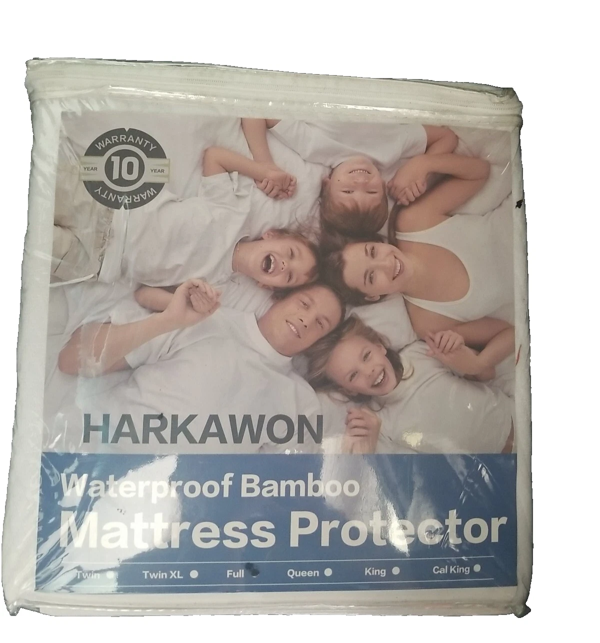 Harkawon 100% Waterproof Mattress Protector Bamboo White Size Full
