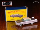 RARE Black Base Lesney Matchbox No.27c Cadillac Sixty Special & Box