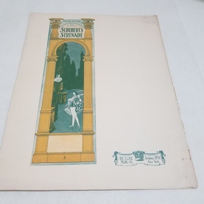Schubert's Serenade Edition De Luxe Sheet Music Vintage