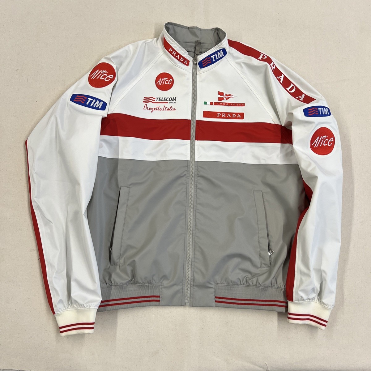 2003 PRADA LUNA ROSSA ジャケット 2003 Prada Luna Rossa Sailing Windbreaker Archive Jacket