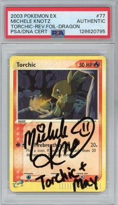 PSA Auth. Michele Knotz Torchic 77/97 Dragon Reverse Holo