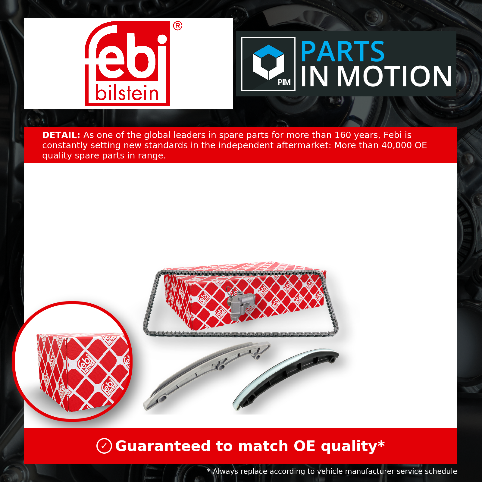 Timing Chain Kit fits VW SCIROCCO Mk3 1.4 08 to 17 03C109158H 03C109158HS5 Febi