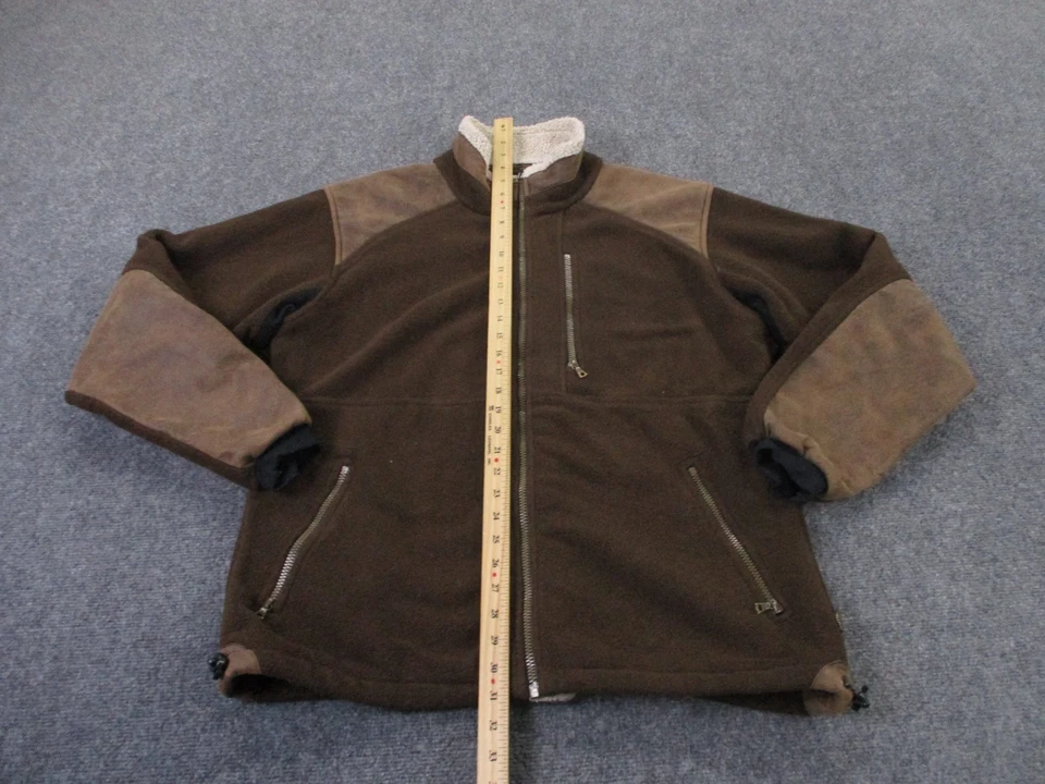 Chaqueta Kuhl Para Hombres L Marrón Polar Imitación Cuero Senderismo Suéter Aire Libre Alpenwurxs Foto 3 de 4