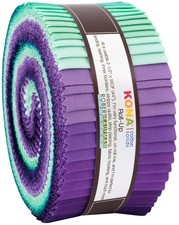 Kona Cotton Solids Aurora Roll Up 40 2.5-Inch Strips Jelly Roll Robert Kaufman