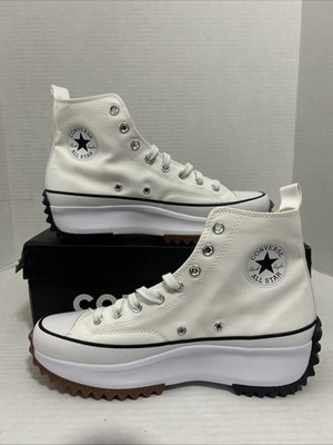 Converse Run Star Hike High White Black Gum Men s 10/Womens 11.5