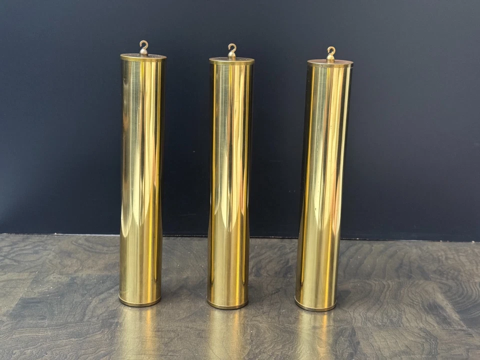 Emperor authentic Grandfather Clock Weights, 1970's set of 3 (4.6, 4.5, 6.10 lb) - Image 2 of 4