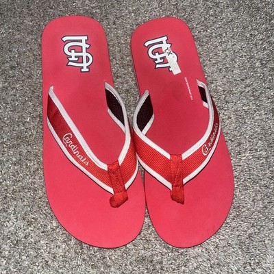 Men\'s Rubber Logo Flip Flop, Red Men main image 4