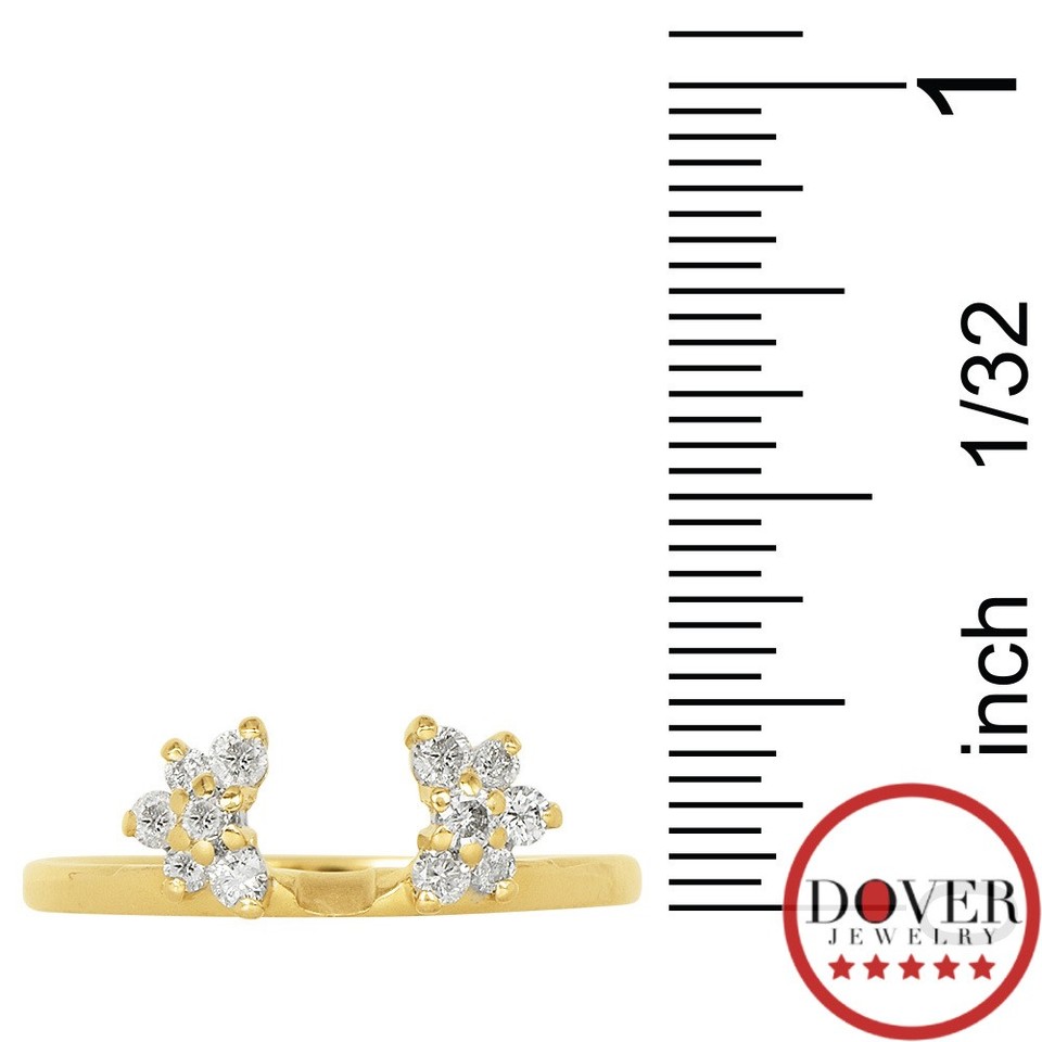 Estate 0.25ct Diamond 14K Gold Cluster Enhancer Insert Ring 2.2 Grams ...
