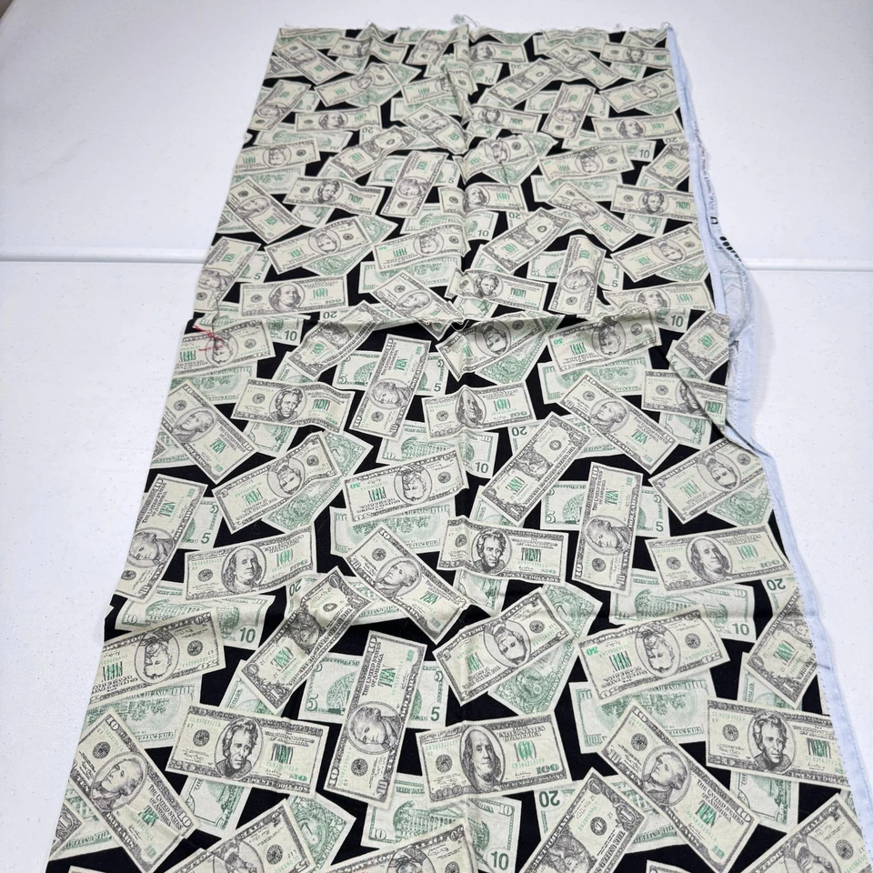 ETJ Acolchado Algodón Verde Placeres Pasatiempos Dólares 5211 40x43 1.1 Yarda Foto 3 de 4