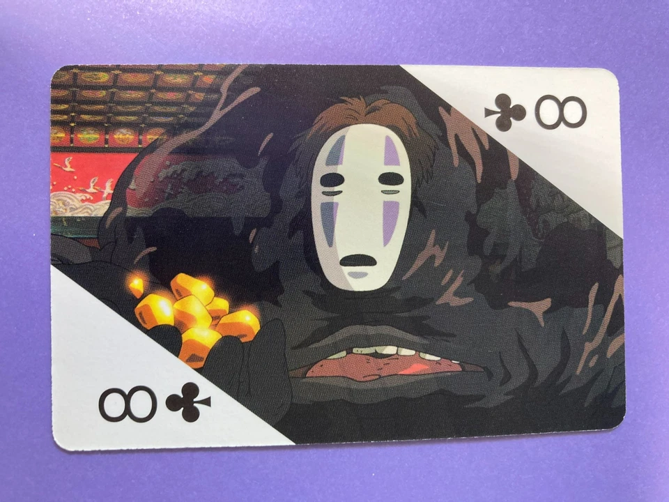 Spirited Away Playing Cards Ghibli No Face 8 of Clubs 2001 NIBARIKI Japanese F/S - Image 2 of 4