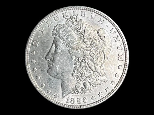 1886 Morgan Silver Dollar, AU+