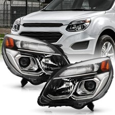 Pair Headlights Assembly For 2016-2017 Chevrolet Equinox 2.4L 3.6L w/Projector
