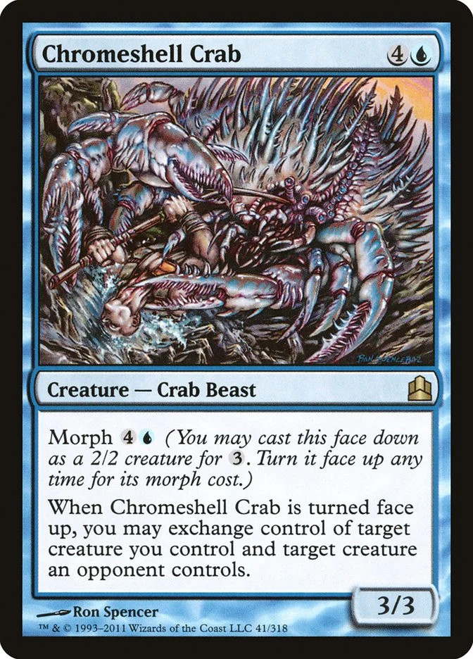Chromeshell Crab [Commander 2011] Moderately Played