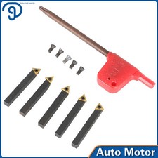 1/4'' by 2'' Oal Indexable Turning Tool Set with Tcmt1.8(1.5) Carbide Insert 5Pc