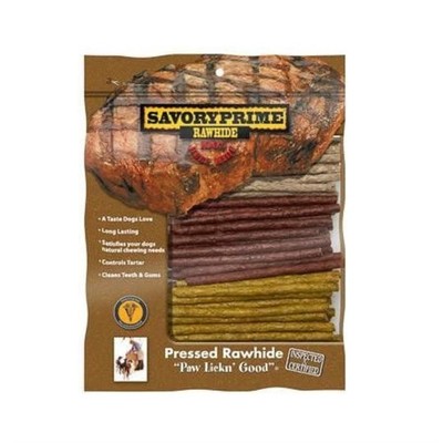 Savory Prime Pressed Rawhide Dog Chews Munchie Stick Beef & Chicken