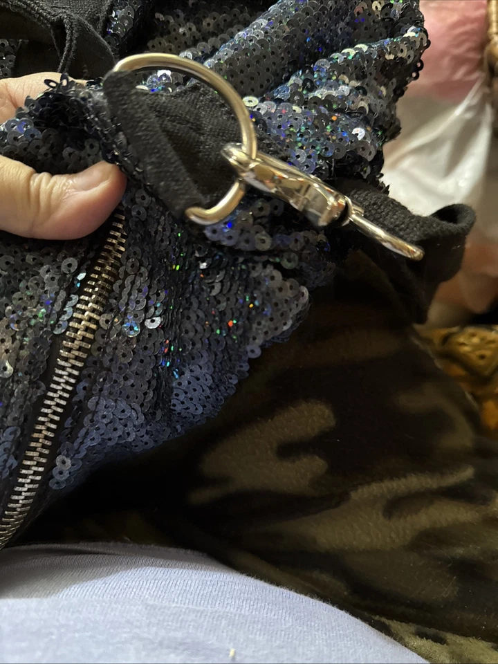 Victoria Secret Rosa Múltiples Colores Lentejuelas Grande Bolsa de Viaje Gimnasio Foto 4 de 4