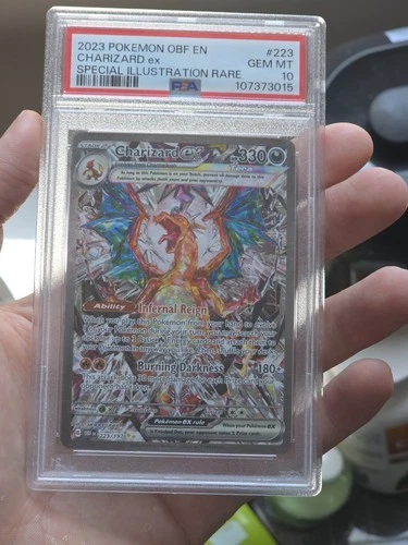 PSA 10 Charizard EX SIR Obsidian Flames 223/197 Light slab scratches