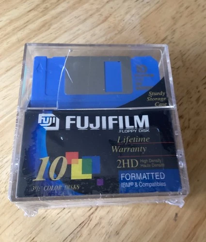 10 FLOPPY DISK FUJIFILM 2HD NOS SEALED