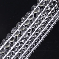 Natural Crystal Quartz Round Spacer Loose Bead 15" 3 4 6 8 10 12 Jewelry Making