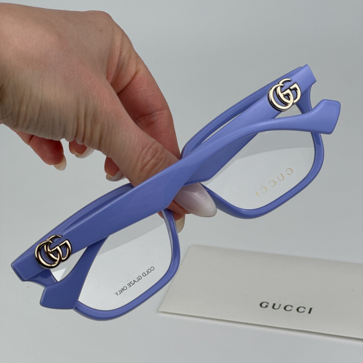 メガネ GUCCI Gucci - GG1536O - 008 VIOLET VIOLET TRANSPA Gucci GG1536O 008 Violet Eyeglasses for Woman – LookerOnline