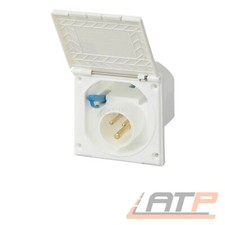 CEE-EINSPEISESTECKER EINBAU ECKIG WEISS AUSSENSTECKDOSE WOHNMOBIL WOHNWAGEN