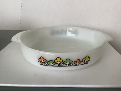 Vtg Anchor Hocking Fire King Summerfield Casserole Baking Dish 433 