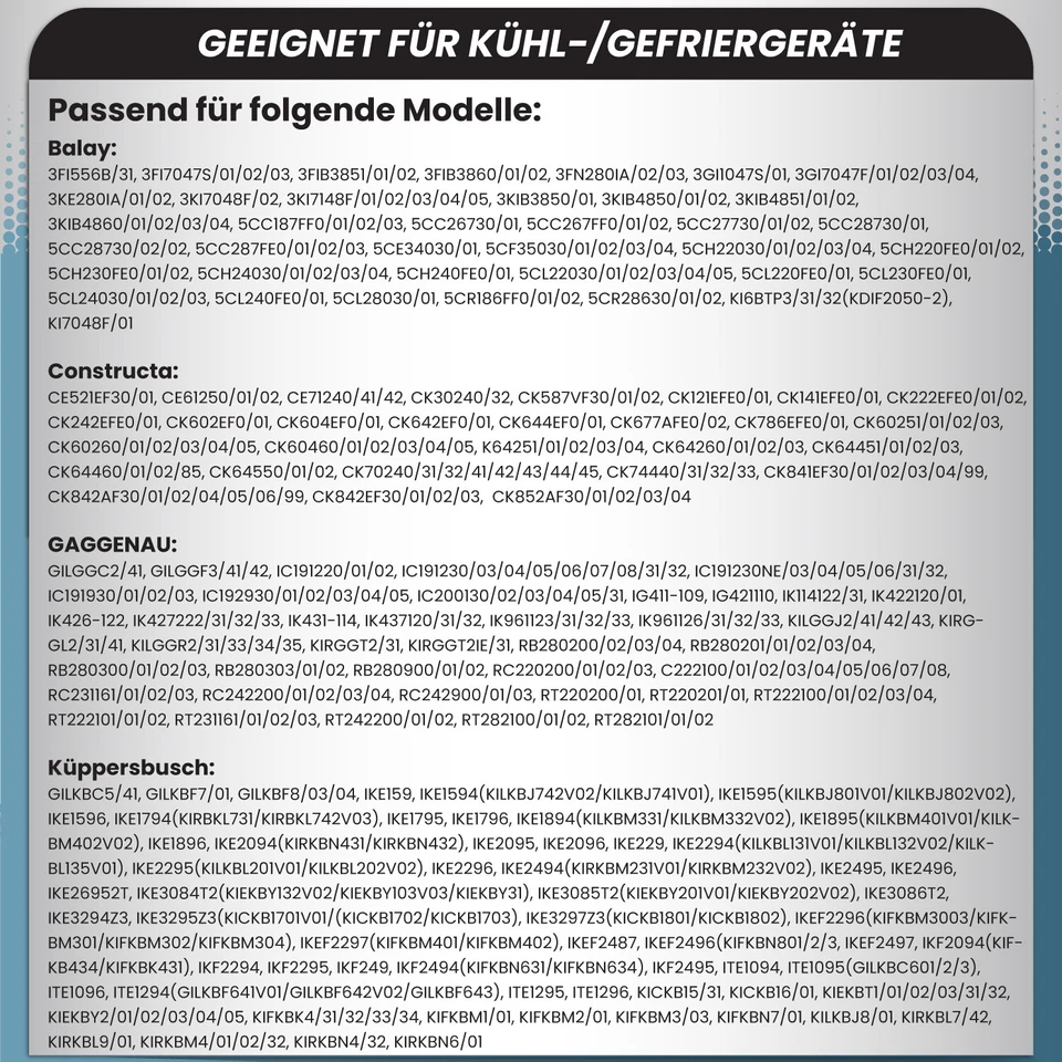 Tür Scharnier Kühlschrank geeignet für Bosch Siemens Miele AEG Gaggenau 00481147 - Bild 3 von 4