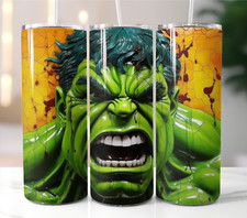 The Hulk 3D Tumbler 20oz Travel Mug Stainless Steel Cup Lid Straw