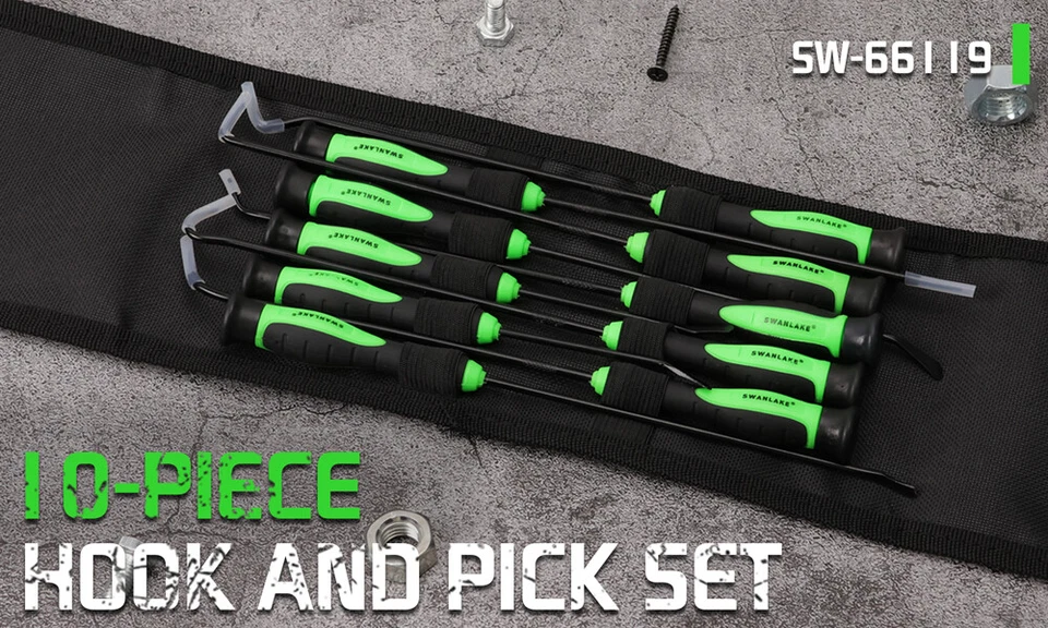 Juego de 10 ganchos de selección de ganchos de junta tórica para sello de aceite automático para automóvil extractor de herramientas bolsa de almacenamiento Foto 2 de 4