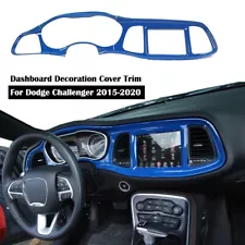 Blue For Dodge Challenger 2015-2023 Central Control Dashboard Panel Trim Cover
