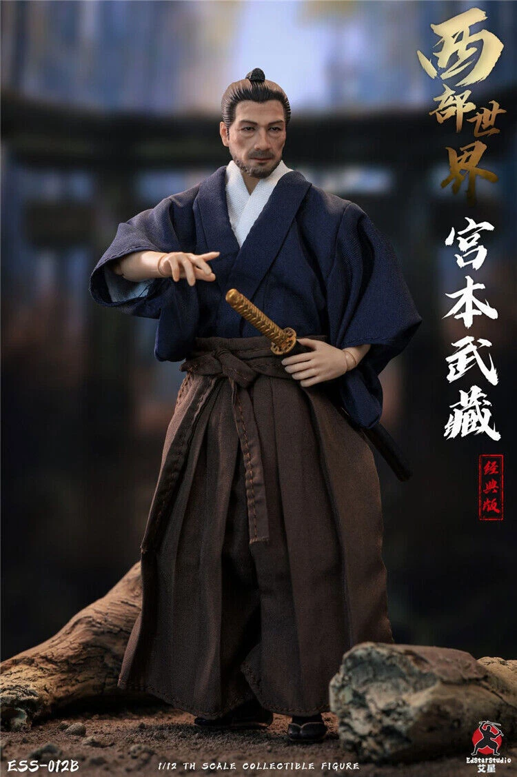 Anime Miyamoto Musashi Samurai Classic Ver. ESS-012B 1/12 Collectible Figure 6''