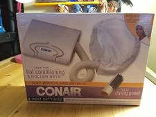 New Conair Bonnet Hair Dryer, Soft Portable Extra Large Bonnet Brush 4 Heat Set 