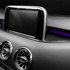 Carbon Black Dashboard GPS Navigation Panel Cover Trim For Kia Stinger 2017-2018