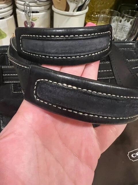 Borsa a tracolla Coach Hampton in pelle nera modello C nappa